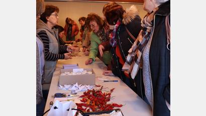 Bild: Brandl, Jasmin [jag]
Dicht drängen sich die Besucher bei der Samentauschbörse an die Tische. So groß ist die Nachfrage nach samenfestem Saatgut.