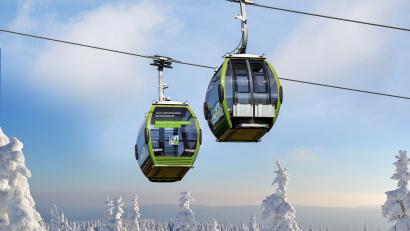 Archivbild: Tourismus- und Marketing Ochsenkopf/exb
Die neue Kabinenbahn am Ochsenkopf scheint Wirkung zu zeigen: Am Wochenende war der Andrang rund um den Ochsenkopf groß. Am Samstag und Sonntag beförderte die neue Seilbahn je 2500 Skifahrer.