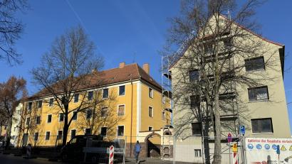 Bild: Matthias Bäumler/fph
Diese beiden Häuser verschwinden bis März aus dem Stadtbild.