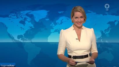Bild: -/Tagesschau/dpa
Judith Rakers hat zum letzten Mal die Hauptausgabe der ARD-„Tagesschau“ präsentiert.