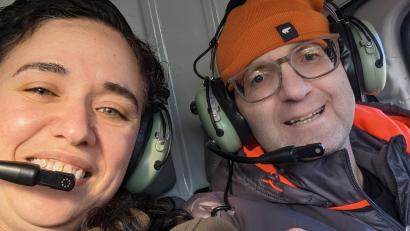 Bild: Zach/exb
Ein Ausflug für ihn und seine Frau Nicole: Das hat sich Markus Zach mit dem Helikopterflug ebenfalls gewünscht.