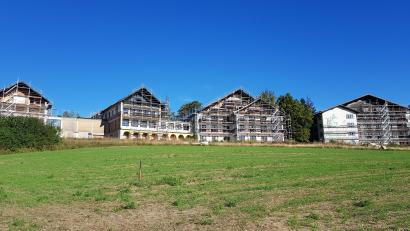 Archivbild: Wolfgang Benkhardt
Monatelang hatte ein Gerüst die Gebäude umgeben. Mittlerweile ist ein Großteil wieder abgebaut worden.