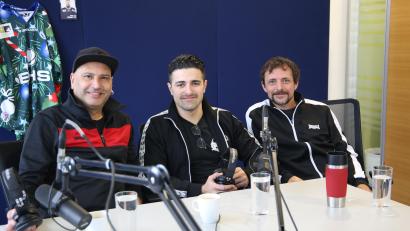 Bild: olr
Rob, Joe und Michl von "The Busters" zu Gast beim Podcast "Kulturkiosk".