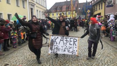 Bild: wro
Den Käferbefall in Waldeck thematisierte eine Fußgruppe aus Guttenberg.
