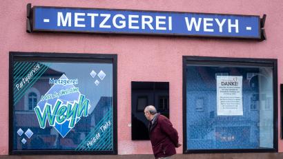 Bild: lum
Die Verkaufsstelle der Metzgerei Weyh in Erbendorf hat geschlossen.