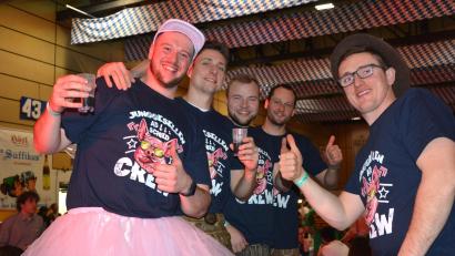 Bild: jr
Ausgesprochen gute Laune herrschte beim Starkbierfest. Sogar ein Junggesellenabschied wurde gefeiert.