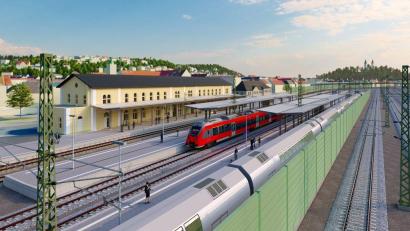 Grafik: Deutsche Bahn/exb
Neue Lage der Gleise, barrierefreie Bahnsteige, Lärmschutz und Elektrifizierung: Der Schwandorfer Bahnhof ist ein zentraler Baustein beim Bahnausbau in Nordostbayern.