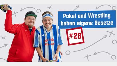 Bild: Gube, Marina
Faktenschecki (links) und Tracer sprechen in der neuen Folge über Pokalhalbfinals und Spieler, die auch Wrestler sein könnten.