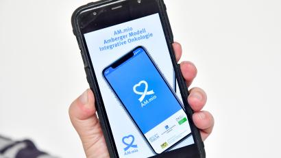 Bild: Petra Hartl
So sieht sie aus, die Startseite der App, über die Nutzer der Integrativen Onkologie zum Beispiel Kurse buchen und ihren Therapieverlauf dokumentieren können.