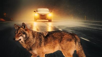 Bildmontage: Laura Fröhler, Fotos: fotomaster, Eyepain/AdobeStock
Zwischen 1990 und 2024 wurden in Bayern 25 Wölfe bei Verkehrsunfällen getötet. Die Wahrscheinlichkeit auf einen Wolf zu treffen wächst. Allein im Landkreis Schwandorf gab es 2024 innerhalb weniger Tage zwei Unfälle mit Wölfen.