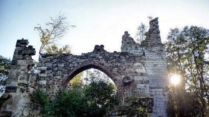 Bild: Norbert Vetter
Sonnenaufgang über der Ruine der Wallfahrtskirche in Pappenberg.