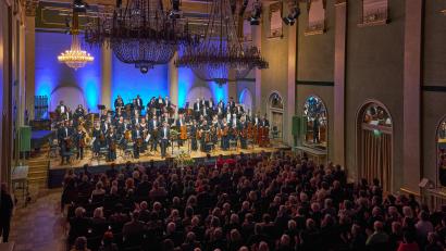 Bild: Jörg Bongartz
Die Philharmonie Baden-Baden (hier im Weinbrennersaal in Baden-Baden) tritt am Freitag, 26. April, in Erbendorf auf.