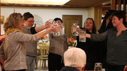 Bild: gru
Auch die Frauen zeigten beim Bockbierfest der Wählergemeinschaft Unsere gemeinde ihr Muskelschmalz