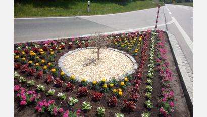 Bild: Stadt Oberviechtach/exb
Solche Blühinseln zieren im Sommer die Ortseingänge von Oberviechtach