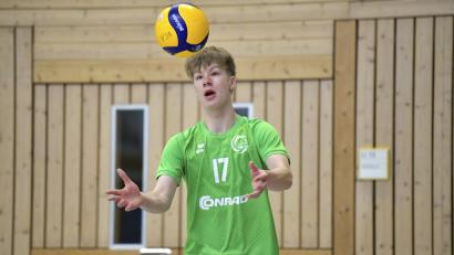 Archivbild: Hubert Ziegler
Laurenz Mecke überzeugte als Zuspieler bei seinem Drittliga-Debüt.
