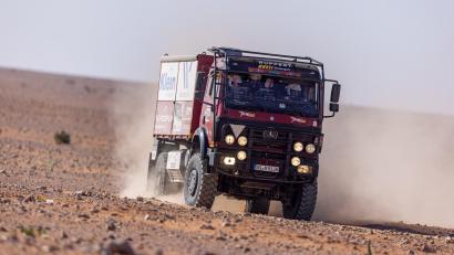 Bild: Ruppert
Renntruck "Manni" bei der Dakar Classic in Aktion: Beim ""Dakar-Briefing" der Familie Ruppert kann auch der Lkw besichtigt werden.
