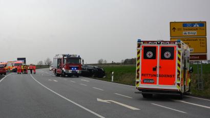 Bild: jr
Vier Verletzte forderte ein Verkehrsunfall auf der Bundesstraße 299 zwischen Mitterteich und Waldsassen.