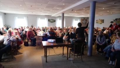 Bild: Barbara Habel/exb
Großer Andrang herrschte bei der Vorführung des Zeitzeugen-Films zum Leben an der Grenze.