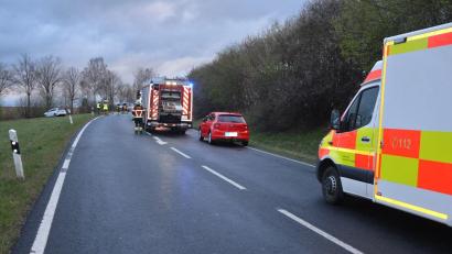 Bild: jr
Nach einem Unfall war Dienstagfrüh die B299 bei Mitterteich komplett gesperrt.