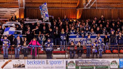 Archivbild: Werner Moller
Auf die Fans der Blue Devils Weiden warten im Play-off-Halbfinale lange Fahrten nach Tilburg in die Niederlande.