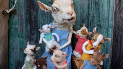 Bild: Mechtild Nienaber/exb
Das Puppentheater mit Schauspiel "Herr Wolf und die sieben Geißlein" gastiert in Amberg.