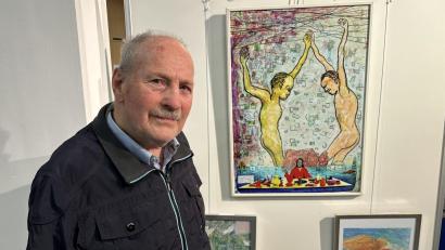 Bild: e
Walter Heiter stellt seine Bilder derzeit im Kümmersbrucker Rathaus aus.