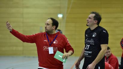 Bild: ham
HSG-Trainer Daniel Duscher (links) und Jaroslav Strejc erwarten mit ihrem Team den HC Sulzbach.