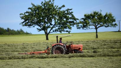 Symbolbild: Uwe Zucchi
In Schwaben haben vier Jugendliche einen Traktor gestohlen und sind mit diesem in einer Wiese stecken geblieben.