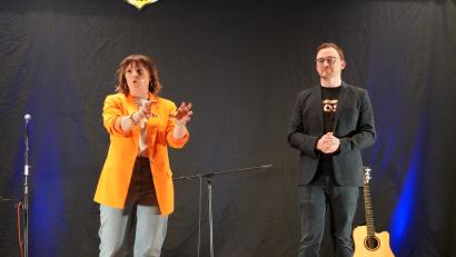 Bild: fvo
Franzi Glaser und Stephan Rosner, die Moderatoren des Abends.