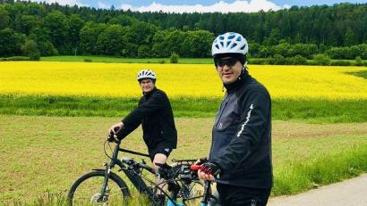 Archivbild: Söder/Instagram
Markus Söder (rechts) hat schon mehrfach Bilder gepostet, die ihn beim Radln in der Oberpfalz zeigen. Hier war er mit Finanzminister Albert Füracker untewegs. Am Samstag wird es aber nichts mit der Tour.