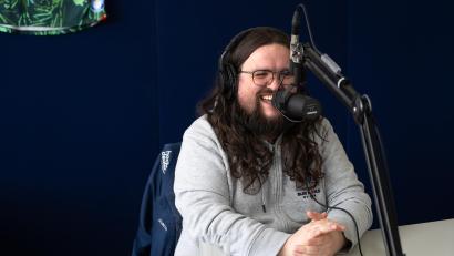 Bild: Jakob Graf
Christian Kaminsky. der Leiter des Medienteams der Blue Devils Weiden, war zu Gast in der neuen Folge des Podcasts "Powerplay".