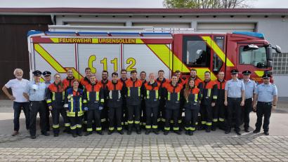 Bild: Andreas Pechtl/exb 
Aktive der Feuerwehren aus Garsdorf, Hausen, Zant und Ursensollen bestehen die Leistungsprüfung.