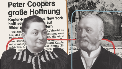 Bildmontage: Familienarchiv Kupfer/Inge Wirtz-Roegner
Die Porträts von Eduard und Franziska Kupfer sind die einzigen Gegenstände, die aus der zerstörten "Kupfer-Villa" noch existieren.