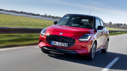 Bild: Weigl/Suzuki
Forsch voran? Suzukis Swift ist kein Renn-, sondern ein Kleinwagen und wartet mit verbrauchsgünstigen Motorisierungen auf.
