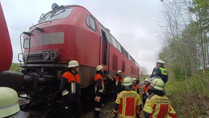 Bild: nic
Die Feuerwehren brauchten nicht mehr einzugreifen. Der Lokführer hatte den Brand schon gelöscht.