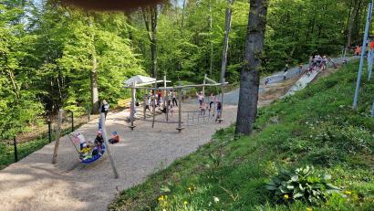Bild: Haberberger/exb
Der Spielplatz wird gleich gut angenommen.