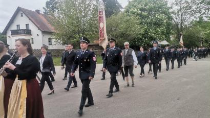 Bild: amö
14 Feuerwehren kamen zum Florianstag in Schneeberg zusammen.