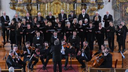 Bild: Stephan Huber
Die Amberger Chorgemeinschaft spielt Te Deum laudamus, im Kongregationssaal in Amberg.