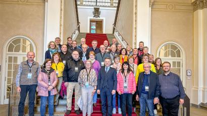 Bild: Landtagsbüro/exb
Die Besuchergruppe im Bayerischen Landtag.