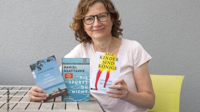 Bild: Hans Schwägerl/exb
Maria Rupprecht mit ihren Lese-Empfehlungen