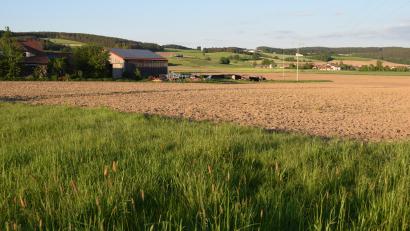 Bild: bnr
In Dietstätt wird die erste PV-Freiflächennalge in der Gemeinde Schwarzach errichtet. Die Anlage schließt sich unmittelbar an bestehende Gebäude an.