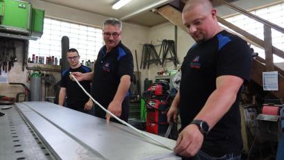 Bild: Kunz
Die moderne Schlosserei Buchner ist inzwischen ein Drei-Mann-Betrieb.