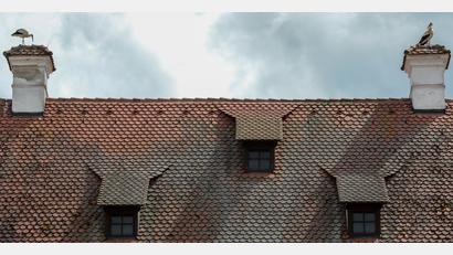 Bild: Wolfgang Steinbacher
Zwei Störche haben es sich am Montag auf dem Gebäude der Stadtbau am Eichenforstplatz gemütlich gemacht.