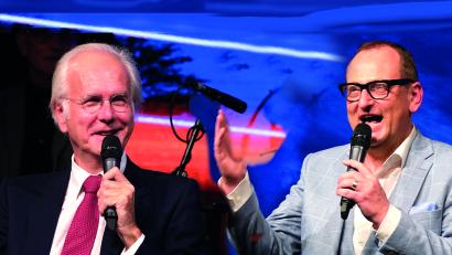 Bild: Stephan Weiss Fotodesign/Werner Sonst/exb
Harald Schmidt und Volker Heißmann laden im November zu einem gemeinsamen Abend im Stadttheater Amberg .