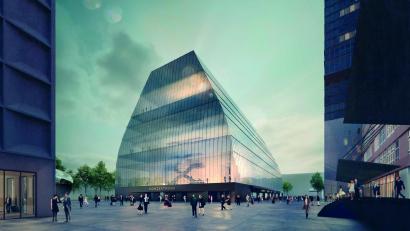 Bild: Cukrowicz Nachbaur Architekten/dpa
So hätte das Konzerthaus im Münchner Werksviertel nach den Plänen des Architekturbüros Cukrowicz Nachbaur aussehen sollen.