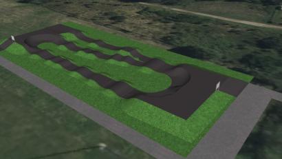 Bild: Radquartier GmbH/exb
So sähe der Entwurf der Firma "Radquartier" für den Pumptrack am DJK-Gelände in Weiden aus. Die Kosten von 470.000 Euro aber sind zu hoch. Und für einen geförderten Bau am Wittgarten fand sich im Bauausschuss keine Mehrheit.