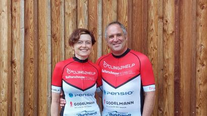 Bild: Cycling2Help
Marina und Markus Burgenmeister von "Cycling 2 Help"