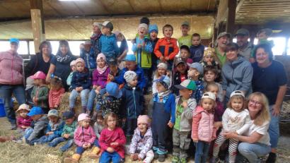 Bild: Kinderhaus Steinwaldzwerge/exb
Die Kinder des Kinderhauses Steinwaldzwerge erlebten einen unvergesslichen Ausflug auf dem Bauernhof.