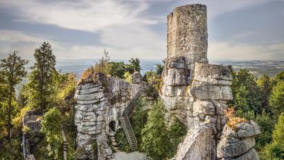 Bild: Peter von Felbert/exb
Auf der Burgruine Weißenstein kann man gemeinsam den Sonnenaufgang erleben. .