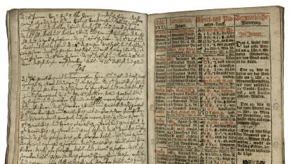 Bild: Provinzialbibliothek Amberg/exb
Die Wetteraufzeichnungen des Ensdorfer Paters Judas Thaddäus Sinner sind am 27. Juni Thema in der Provinzialbibliothek Amberg.